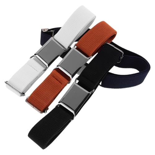 4Pcs Stretchy Belts for Boys Elastic Waist Belts Camel for Jeans Dresses School Uniforms