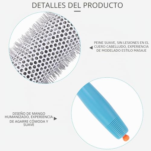 Cepillo de pelo redondo térmico que elimina el frizz y moldea melenas largas 2