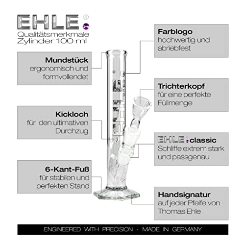 Ehle. Bong 100ml - NS 14,5 (Black & White) – Bild 3