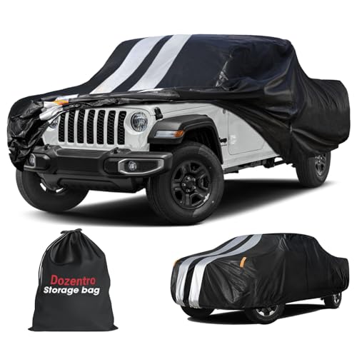 Image of Gladiator Truck Cover Custom Fit 1999-2026 Crew Cab Short Bed(5') with Door Zipper, 10 Layers Outdoor Heavy Pickup Truck Cover Waterproof All Weather, Wind Dust Sun Protector.