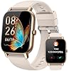 Smart Watches for Men Women(Answer/Make Call), HD Fitness Tracker Watch with Activity Counter/Sleep Monitor/ IP68 Waterproof Smart Watch for Android iOS Compatible (Classic, Golden, 1.83)