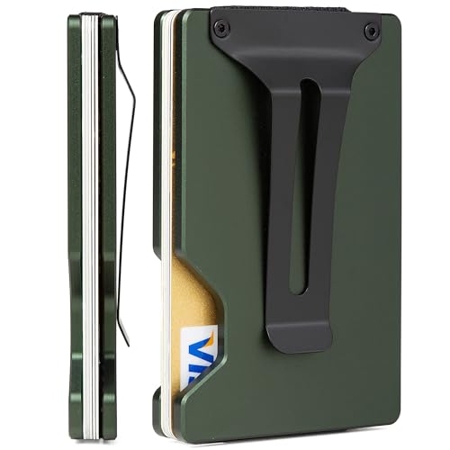 FIRDIKT Minimalist Wallet for Men, Slim Metal RFID Blocking Wallet Credit Card Holder Money Clip...