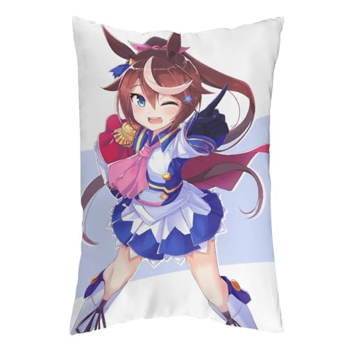 枕カバー トウカイテイオー ピローケース 76cm*50cm まくらカバー 寝具カバー ファスナー式 抱き枕 クッション 吸汗速乾 静電気対策強化 ソファクッションカバー 快適 肌に優しい 軽量 柔らかい ホテル品質 四節通用 家庭用 アニメ キャラクター