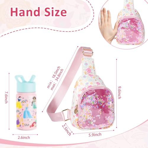 Image of COSHAYSOO Little Girls Floral Purse Cute Sling Crossbody Bag for Toddler Preschool Kids Girls 2 3 4 5 6 Year Old Graduation Birthday Flower Girl Gifts Fashion Spring Summer Essentials Pink Accessories | Floral print