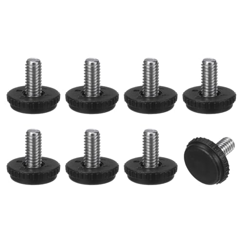 Image of M METERXITY 8-Pack Furniture Feet, 5 /16 inch-18 Thread Adjustable Furniture Levelers, Adjustable Leveling Feet Supports 2640LBS for Tables /Cabinets /Large Base Supports [Black]