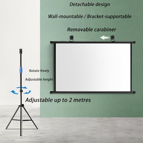 Pantalla de proyector portátil 60" con trípode ajustable miniatura 4