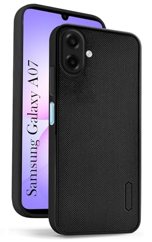 Image of Back Cover for Samsung Galaxy M17e 5G | F70e 5G | M07 | F07 | A07 | A07 5G, Super Frosted Raised Camera Protect | Textured Grip Design | Ultra-Soft Dotted Slim-Fit Design(Black)