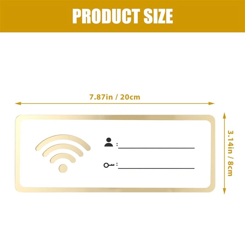 Tabliczka z hasłem do sieci Wi-Fi, Wifi Sign Password Wall Hotel Plaque Board Guest Acrylic Wireless(20X8CM)