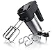 Arendo - Edelstahl Handmixer 400W - Elektrischer Handrührer mit 7 Geschwindigkeiten inkl. Turbofunktion - elektrischer Pürierstab -Mixer Set