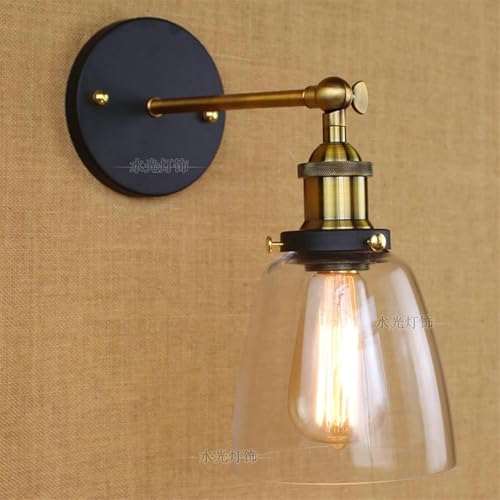 Lustre mural vintage ajustable en verre pour salon et chambre chic