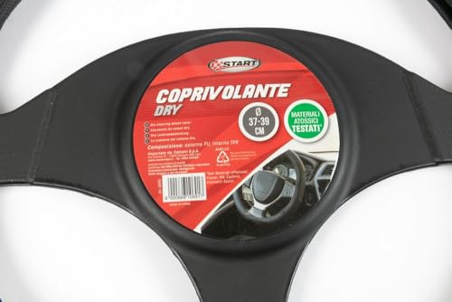 Start Coprivolante Auto Dry Diametro. 37-39 Cm Nero, Universale Protezione Tpr Volante Macchina Materiali Atossici Testati - 7