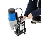 MIUKYUI Taladro magnético industrial de 1680 W, juego completo con accesorios y fusibles de repuesto para máxima seguridad en obras