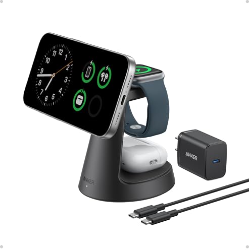 Anker Compatível com carregador MagSafe, estação de carregamento ...