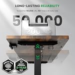 SIAGO Electric Standing Desk Adjustable - 48 x 24 Inch Sit Stand up Desk with 0.8 Inch Thick Tabletop - Adjustable Height Table with 3 Memory Preset, Cable Management for Home Office - Image 4
