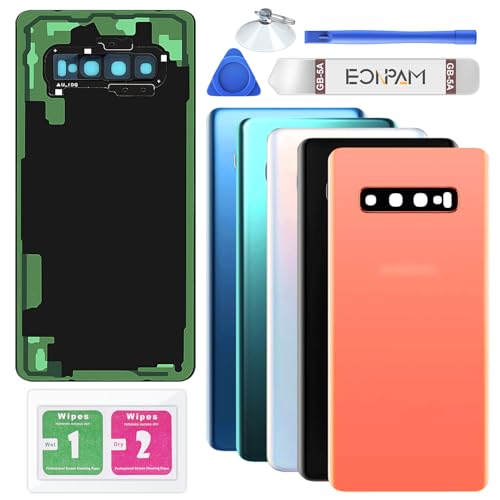 Vitre Arrière Samsung S10 Plus Rose avec Lentille Caméra pour Remplacement Dos