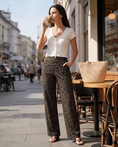 Image of G4Free EverGoing Yoga Pants Women Wide Leg Pants with Pockets High Waist Stretch Dress Casual Sweatpants Petite /Regular /Tall