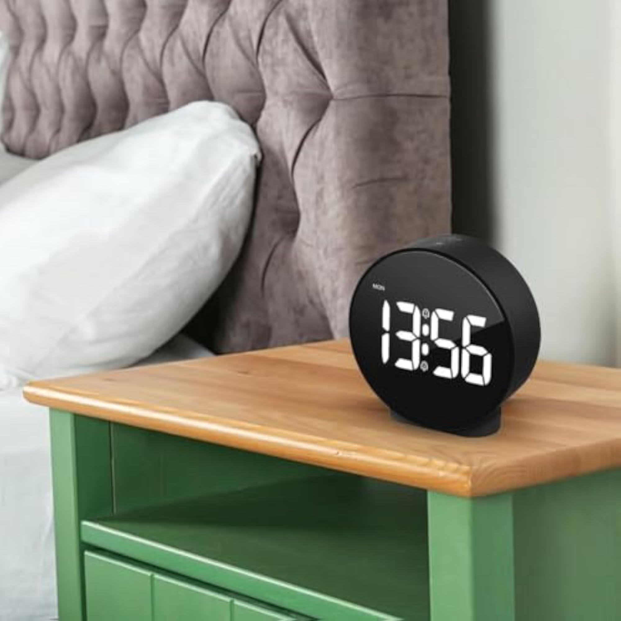 LED Alarm Clock with Voice and Touch Activation