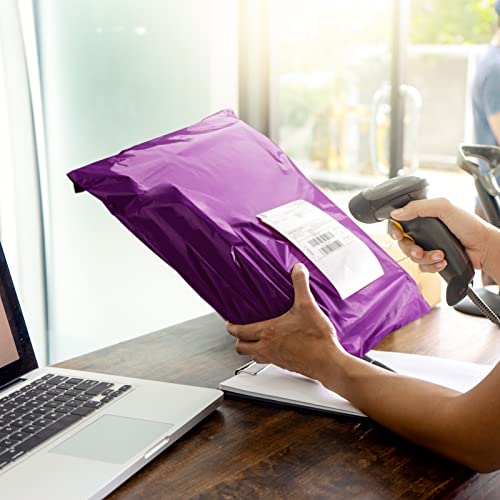 Image of Metronic Purple Poly Mailers 14.5x19 Large Poly Mailers 100 Pack Self-Seal Shipping Bags, Packaging Bags, Shipping Envelopes, Packaging for Small Business, Boutique, Clothing