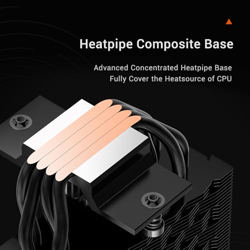 PCCOOLER CPU Air Cooler with Digital Display, Non-RGB Version, 4 Heat Pipes, High-Performance Quiet Tower Cooler, LGA 115X/1200/1700/1851, AM4/AM5 (CPS RT400 Digital BK) by PCCOOLER - Image 4