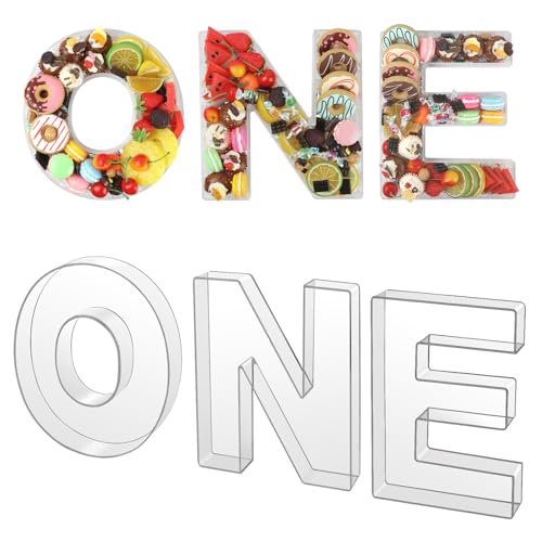 Esmorah 3 Pcs ONE Letters Food Tray