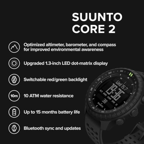 Image of SUUNTO Core 2 Outdoor Watch, 10 ATM Water Resistance 15-Month Battery Life