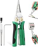 8 in 1 Wire Stripper with Voltage Tester, Multi-Function Electric Wire Stripping Pliers, Crimper, Cutter with Insulation Protection, 10-18 AWG Wire Splitting Electrician Tools