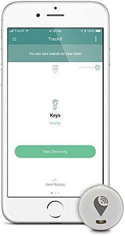 TrackR pixel - Bluetooth Tracking Device. Item Tracker. Phone Finder. iOS/Android Compatible - White (3 Pack)