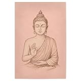 artboxONE Poster 30x20 cm Reise Buddha (Pastell rosa) - 