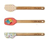 The Pioneer Woman 3-Piece Mini Spatulas with Acacia Wood Handles Set, Floral