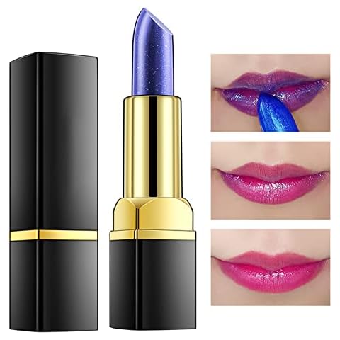 Temperature Color Changing Lipstick,Blue Changed into Pink Lip Gloss,Long Lasting Waterproof Moisturizing Lip for Women Cover