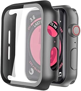 Piuellia 2 Pack Transparent Hard Case for Apple Watch SE Series 6 Series 5 Series 4 40mm, iWatch Screen Protector PC Ultra-Thin Overall Protective Cover