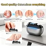 Nail File Electric-2026 Electric Nail Clippers for Seniors, Toe Nail Clippers for Thick Nails with LED Light, Painless Toenail Trimmer for Thick Nails, Arthritis, Low Vision (Grey) - Image 5