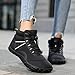 Mens Womens Hike Barefoot Shoes Warm Lined Zero Drop Sole Shoes Waterproof Wide Toe Box Winter Boots Hiking Running Boot Unisex Black