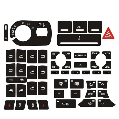 Kit réparation boutons Audi A3 8P stickers pour rénover l'habitacle