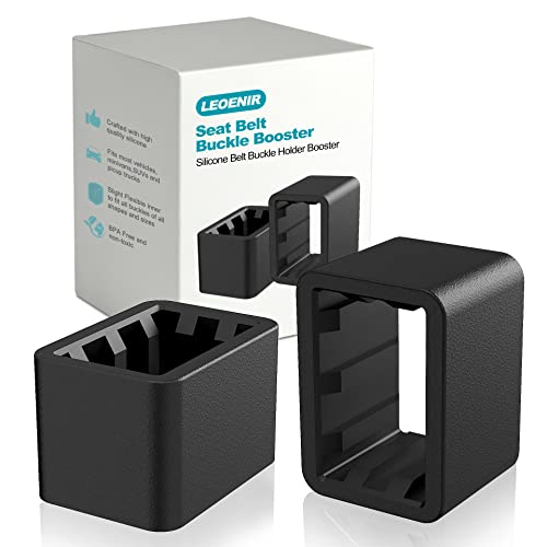 Leoenir 2 Pack Car Seat Belt Buckle Holder. Seat Belt Holder - Durable Silicone Material