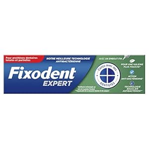 Fixodent Expert La Meilleure Antibacteriële technologie, lijm, voor tandprothese, 40 g,Fixodent Expert 40 g