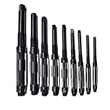 LiGuVCY High Speed Steel Adjustable Blade Reamers, 9Pcs Adjustable Hand Reamers H4-H12, 15/32 to 1-3/16, High...