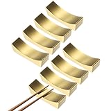QUARKZMAN 8 Stück 304 Edelstahl Ständer Für Essstäbchen Gebogene Form Ständer Für Essstäbchen Messerablage Für Arbeitsplatte Zum Halten Von Essstäbchen Löffeln Gabeln Messer Gold