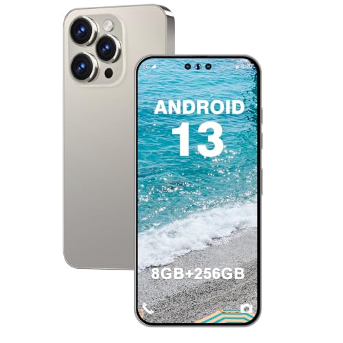 Unlocked Android Phone I14 PROMAX Unlocked Phone 8-core 8GB+256GB cell phone 50MP+24MP Camera Pixels 6800mAh Battery for Extended Standby 6.7inch HD Screen mobile phone 5G Dual SIM (Space Gray)