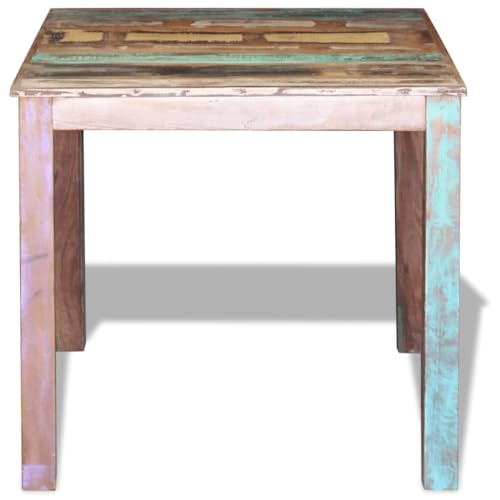 Table à manger en bois massif table de cuisine rectangulaire multicolore 80 cm - 8