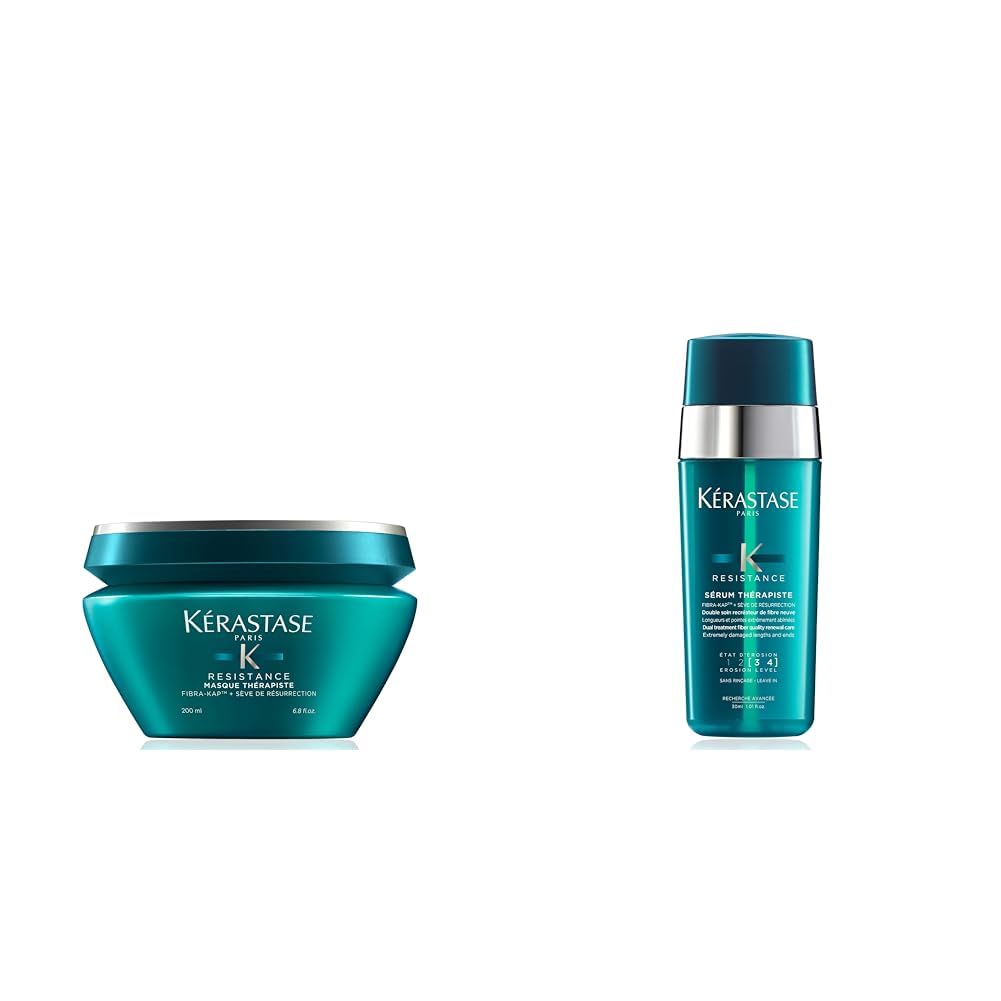 Kérastase | Résistance Thérapiste, Maschera Riparatrice Per Capelli Molto Danneggiati, Masque e Siero di Riparazione Profonda, 200 ml