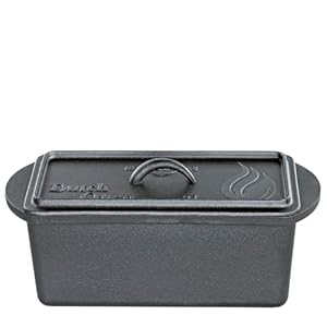 Küchenprofi Dutch Oven BBQ, pentola in ghisa pretrattata, pronta all’uso, a forma di scatola, con coperchio e sollevatore, adatta al forno e a induzione, per cottura e stufatura, 3 l