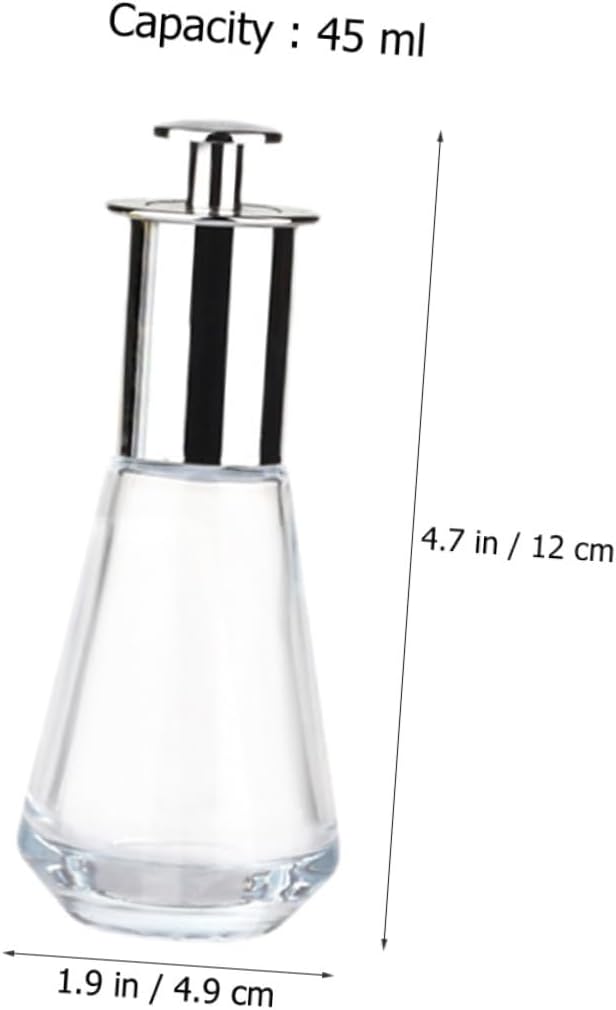 MERRYHAPY 2pcs Glass Dropper Bottles Perfume Travel Refillable Leakproof Small Bottles
