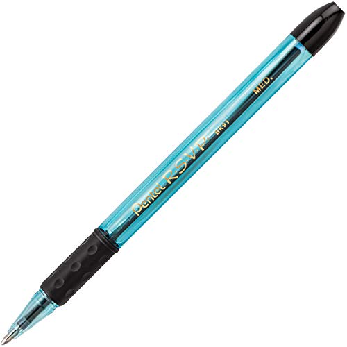 Pentel R.s.v.p. Razzle-Dazzle Ballpoint Pen, Medium Line, Black Ink, 5 Pack (Bk91Rdbp5M) #TOP2