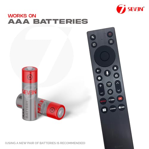 Image of 7SEVEN Compatible with TCL Google Smart Android 4K Tv Remote Control Model RC813A FMB1 Suitable for S, Q, QM Series 55S446, 65Q650G, 98QM850G with Voice Command - Pairing Must!
