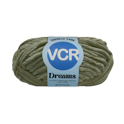 Image of VCR Olivetone, 100 Grams Hank, 60 Meters Length, Premium Polyester Ball for Crochet and Knitting, Pack of 1 Yarn, Soft and Bulky Fur Suitable for DIY