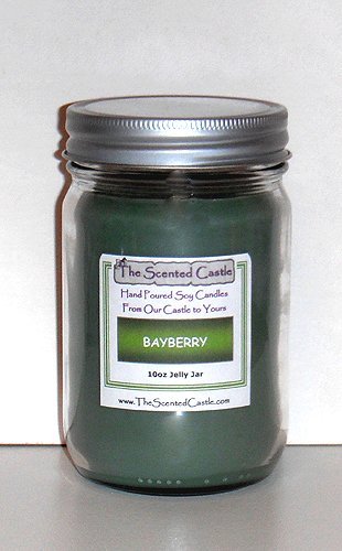 Bayberry Scented Soy Candle - 10oz Jelly Jar by The Scented Castle