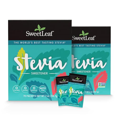 SweetLeaf Stevia Packets 70 Count (Pack of 2)