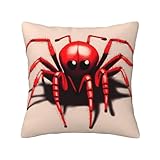 Scènes : cette jolie taie d'oreiller imprimée petite araignée rouge est adaptée pour la relaxation du canapé, les câlins, le support de siège et les coussins de voiture. Ses multiples tailles de 40,6 x 40,6 cm lui permettent de s'adapter à diverses occasions à la maison, au bureau ou en voyage.