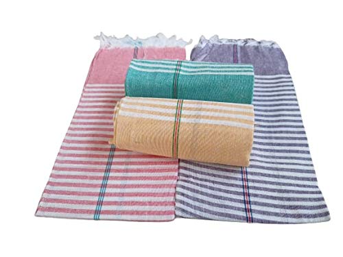 ash traders Men's Handloom Cotton Handkerchiefs (Pack of 15, Stripes Printed, Multi-Colored)-picture-47